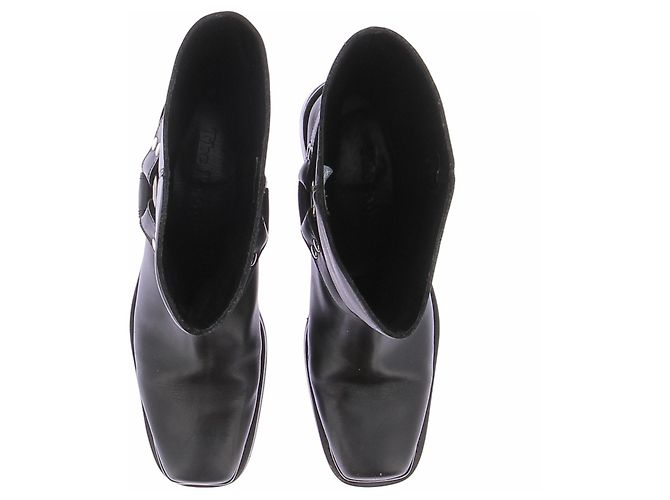The Kooples Bottes noires à sangles en cuir - view 6