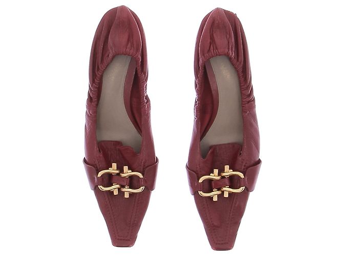 Bottega Veneta Décolleté "Madame" in pelle bordeaux Bordò - vista 6
