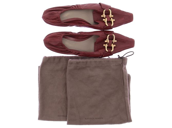 Bottega Veneta Décolleté "Madame" in pelle bordeaux Bordò - vista 8