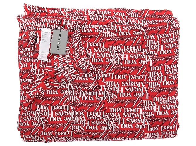 Balenciaga Sciarpa in Viscosa a Quadri Rossi Rosso - vista 2