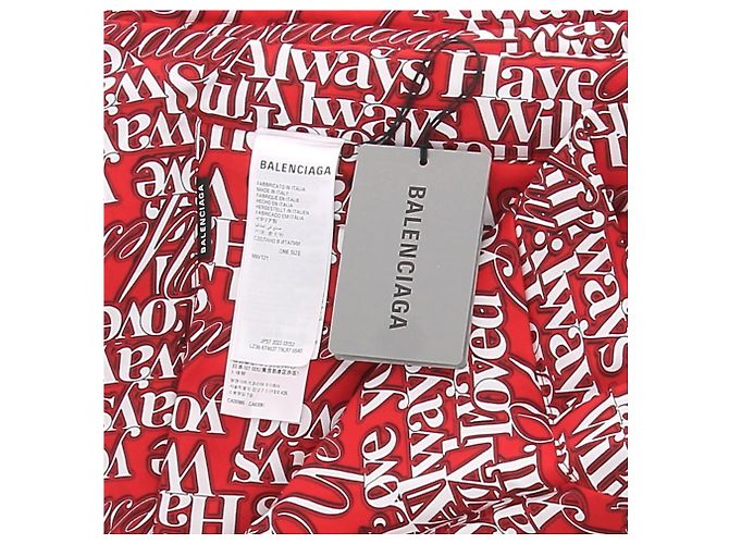 Balenciaga Sciarpa in Viscosa a Quadri Rossi Rosso - vista 3