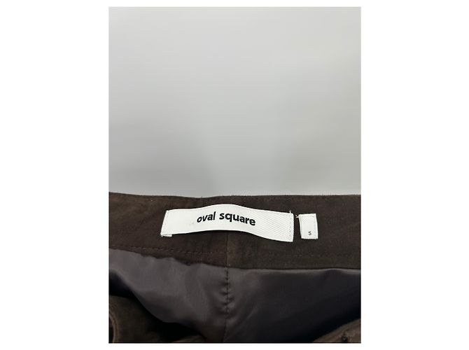 Autre Marque Pantalón de ante marrón Castaño - vista 4