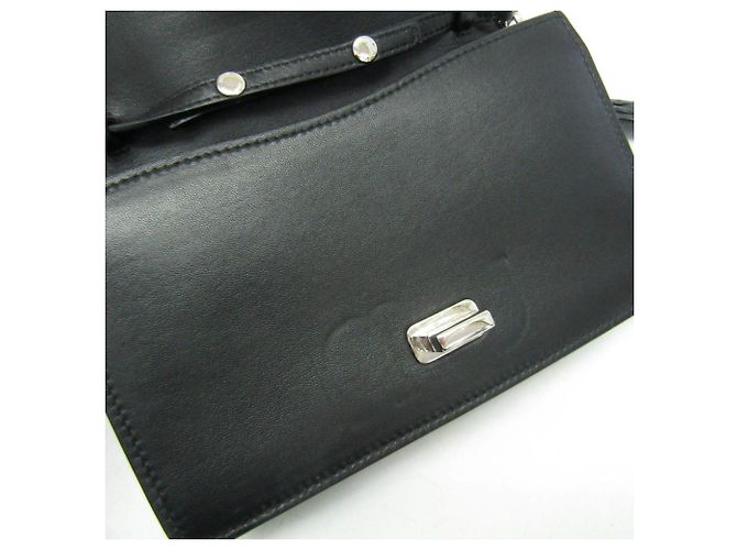 Borsa a Spalla Miu Miu Matelassé con Catena Nero - vista 13