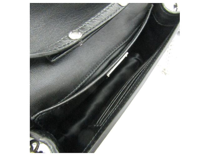 Borsa a Spalla Miu Miu Matelassé con Catena Nero - vista 4