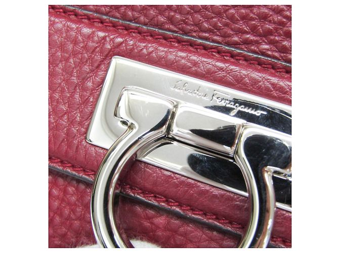 Borsa Medium Sophia Gancini di Salvatore Ferragamo Rosso - vista 10