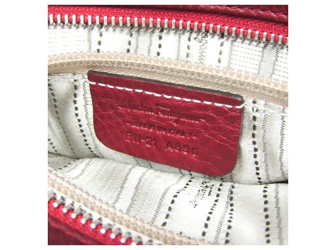 Borsa Medium Sophia Gancini di Salvatore Ferragamo Rosso - vista 17