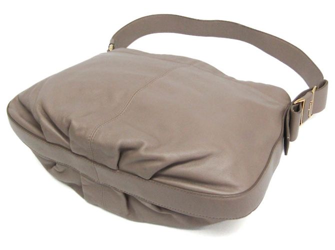 Sac à bandoulière en cuir pour femme Salvatore Ferragamo Marron - vue 2