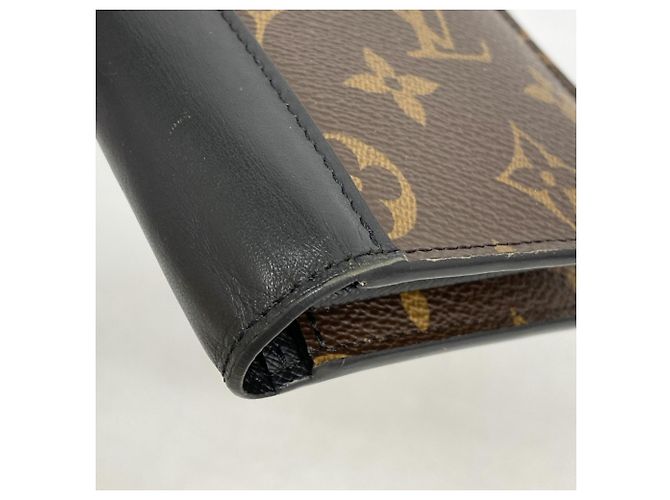 Portafoglio Lungo Brazza Monogram Macassar Louis Vuitton Marrone Nero - vista 7