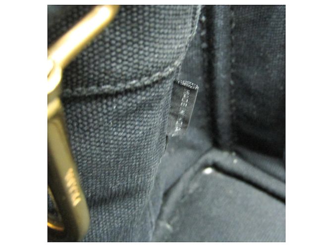 Tote Damen Schulter- und Tragetasche aus Canvas Prada Canapa S Größe 1BG439 Schwarz - Ansicht 16