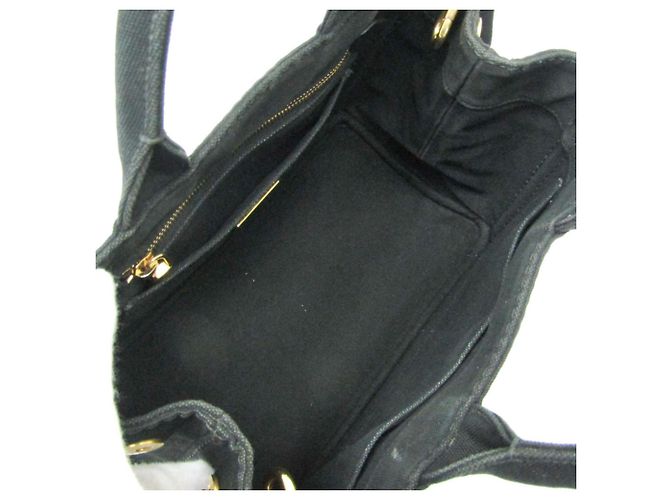 Tote Damen Schulter- und Tragetasche aus Canvas Prada Canapa S Größe 1BG439 Schwarz - Ansicht 4