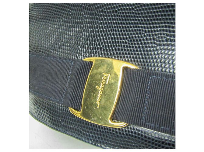 Vara Leder-Rucksack von Salvatore Ferragamo Marineblau - Ansicht 11