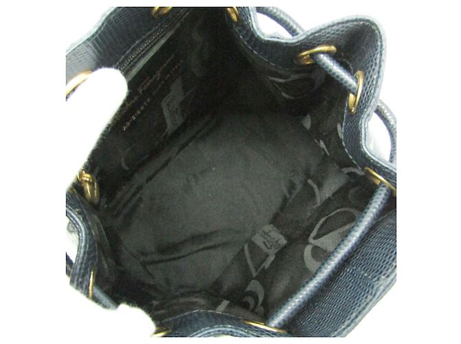 Vara Leder-Rucksack von Salvatore Ferragamo Marineblau - Ansicht 3