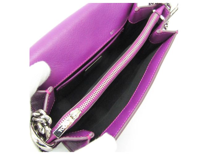 Borsa a Spalla Double T Chain di Tod's Porpora - vista 5