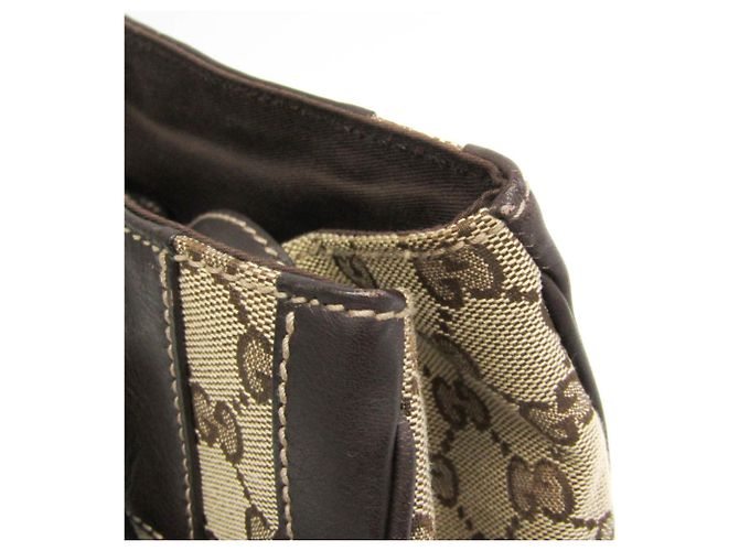 Gucci GG Canvas Handtasche Braun Beige - Ansicht 10