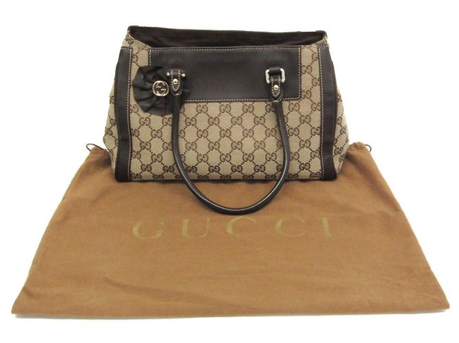 Gucci GG Canvas Handtasche Braun Beige - Ansicht 2