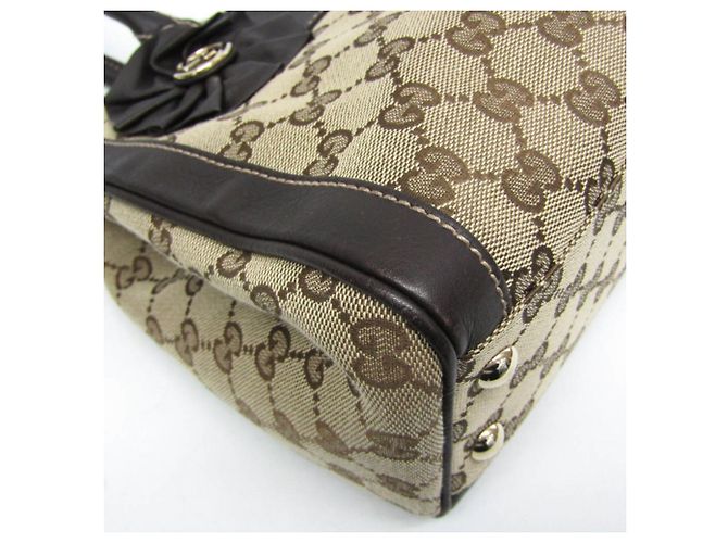 Gucci GG Canvas Handtasche Braun Beige - Ansicht 7