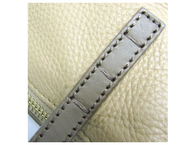 Fendi Selleria Leder Tragetasche Grau Hellbraun - Ansicht 13