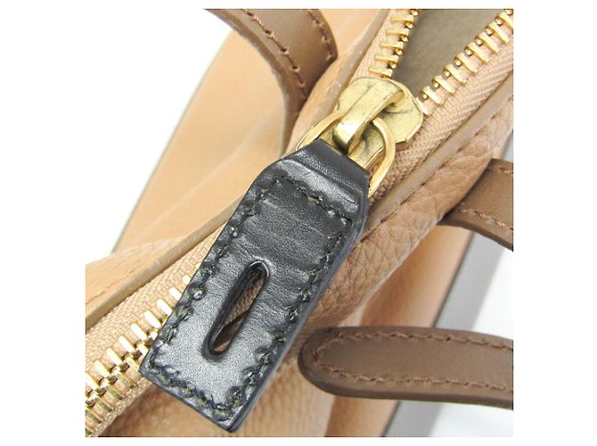 Fendi Selleria Leder Tragetasche Grau Hellbraun - Ansicht 14