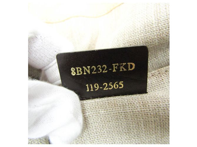 Fendi Selleria Leder Tragetasche Grau Hellbraun - Ansicht 19