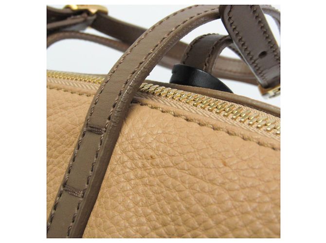 Fendi Selleria Leder Tragetasche Grau Hellbraun - Ansicht 9