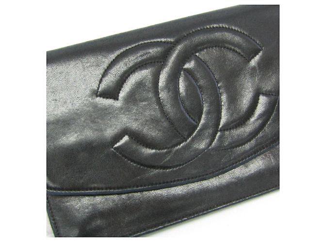 Chanel Coco Mark Langbörse aus Lammleder Schwarz - Ansicht 9
