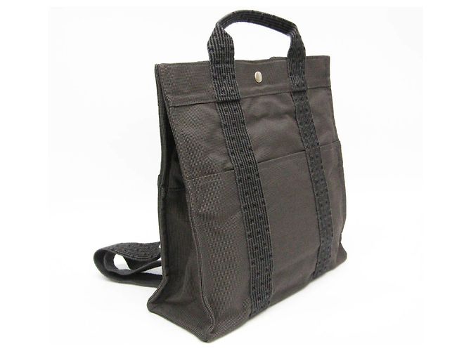 Zaino Hermès Her Line A Dos MM Marrone Nero - vista 8