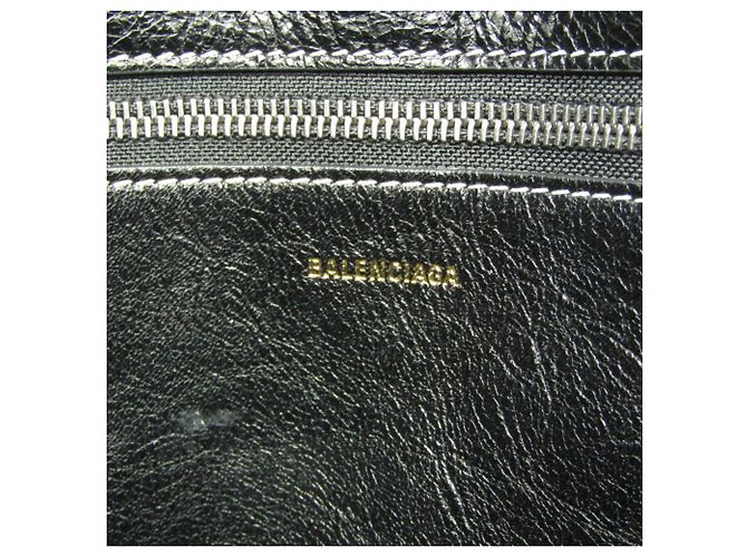 Borsa BARBES SMALL di Balenciaga Nero Bianco - vista 11