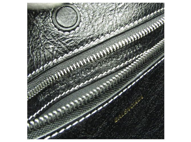 Borsa BARBES SMALL di Balenciaga Nero Bianco - vista 12