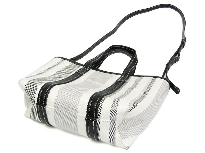 Borsa BARBES SMALL di Balenciaga Nero Bianco - vista 2