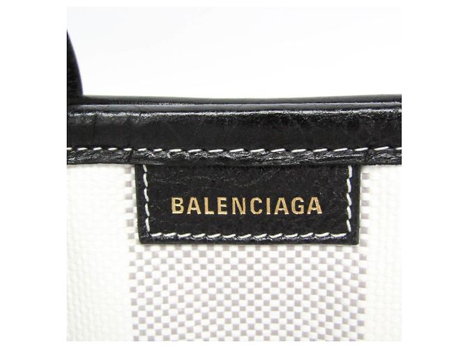 Borsa BARBES SMALL di Balenciaga Nero Bianco - vista 9