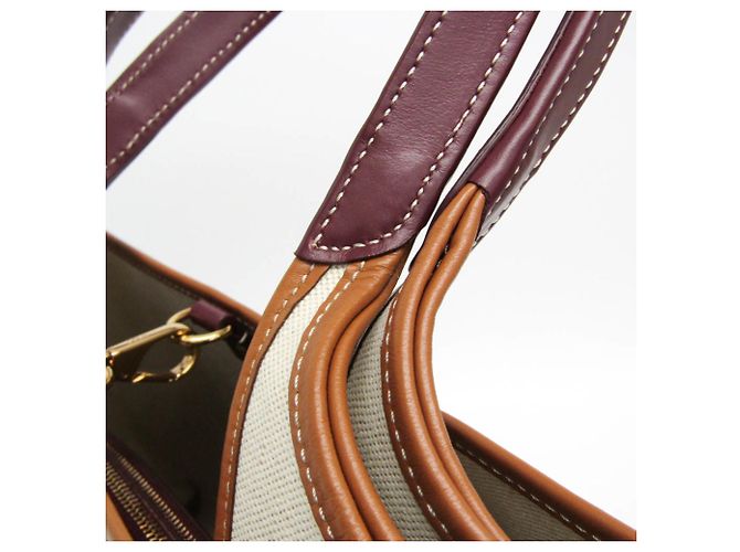Borsa tote in tela e pelle da donna Tod's Beige Giallo - vista 8