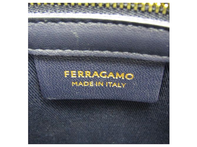 Borsa da spiaggia Gloss Salvatore Ferragamo Blu navy - vista 11