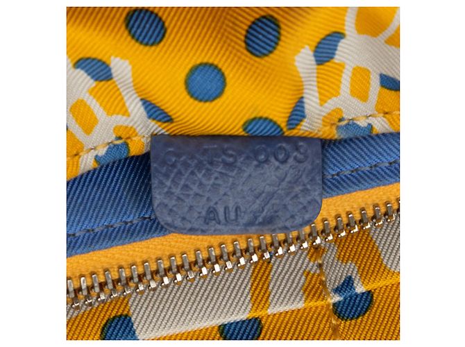 Silk In Hermès Klassischer langer Geldbeutel aus blauer Epsom-Seide Dunkelblau - Ansicht 6
