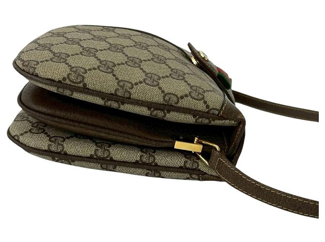 Gucci Beige GG Supreme Web Crossbody - vista 7