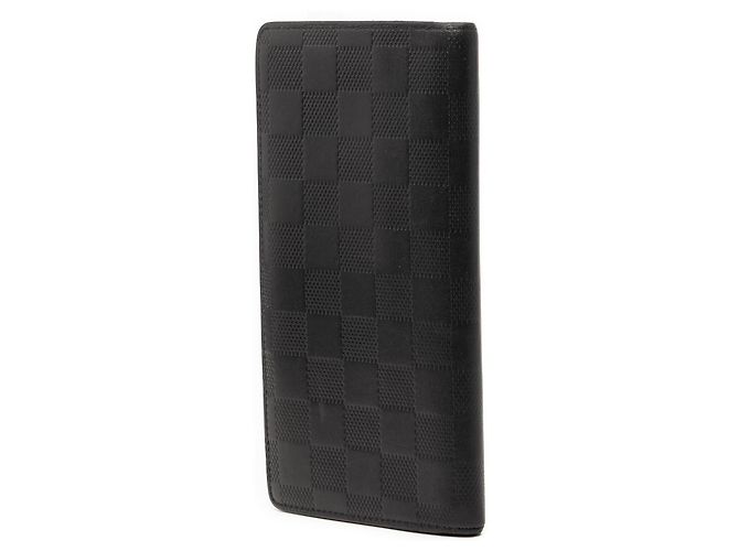 Louis Vuitton Schwarze Damier Infini Brieftasche Brazza - Ansicht 2