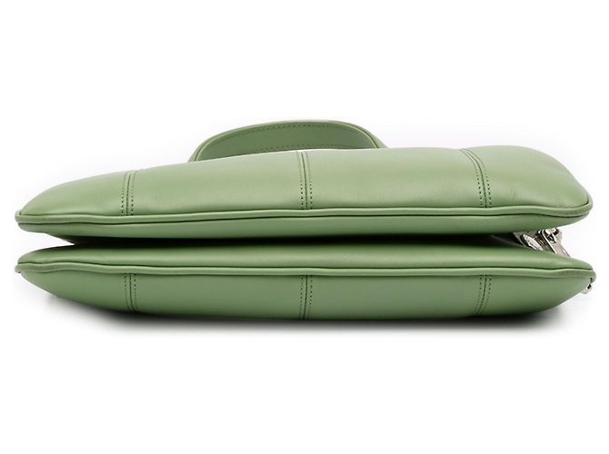 Gucci Piccola Tote GG in Pelle Verde Verde chiaro - vista 3