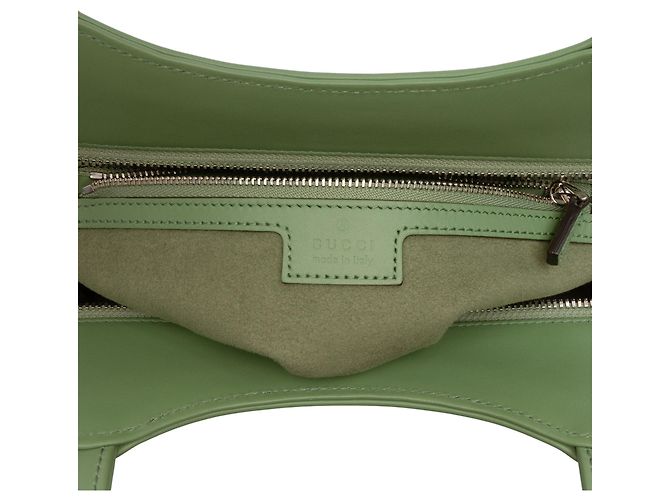 Gucci Piccola Tote GG in Pelle Verde Verde chiaro - vista 5
