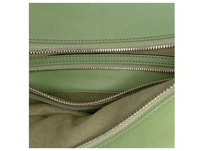 Gucci Piccola Tote GG in Pelle Verde Verde chiaro - vista 6