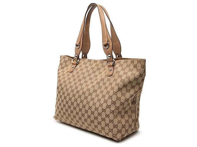 Gucci Braune GG Canvas Icon Bit Tote Beige - Ansicht 2