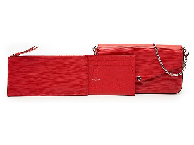 Pochette Felicie Epi Rossa Louis Vuitton Rosso - vista 8