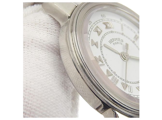 Reloj de cuarzo para mujer en acero inoxidable Hermès Carrick - vista 8