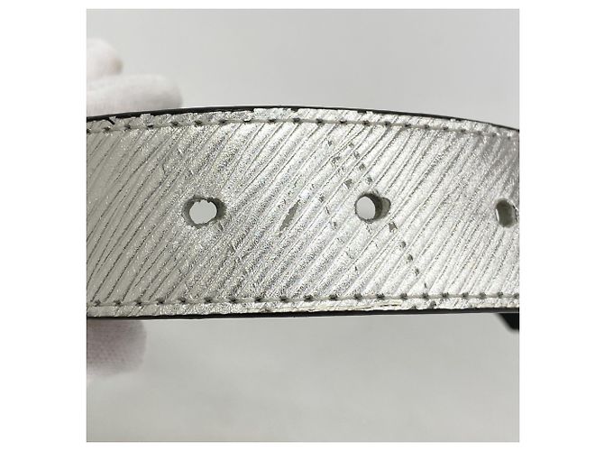 Louis Vuitton Epi Santur Twist Gürtel M0099 Schwarz Silber - Ansicht 5