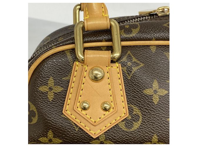 Borsa Louis Vuitton Monogram Manhattan PM Marrone - vista 10