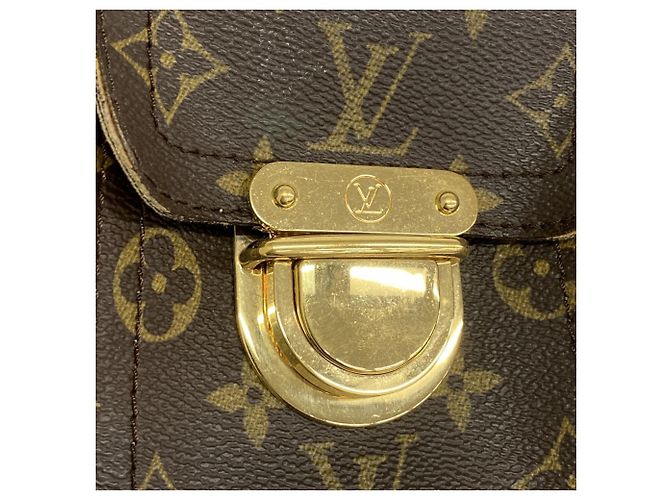 Borsa Louis Vuitton Monogram Manhattan PM Marrone - vista 11