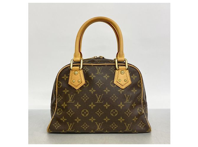 Borsa Louis Vuitton Monogram Manhattan PM Marrone - vista 12