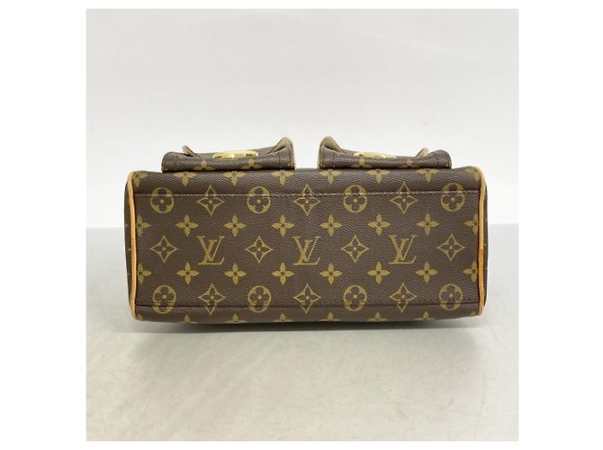 Borsa Louis Vuitton Monogram Manhattan PM Marrone - vista 3
