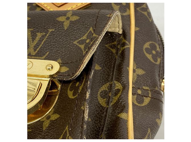 Borsa Louis Vuitton Monogram Manhattan PM Marrone - vista 6