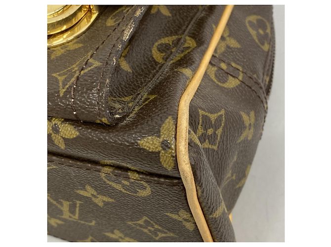 Borsa Louis Vuitton Monogram Manhattan PM Marrone - vista 7