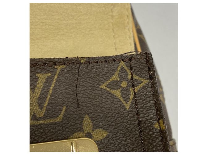 Borsa Louis Vuitton Monogram Manhattan PM Marrone - vista 8