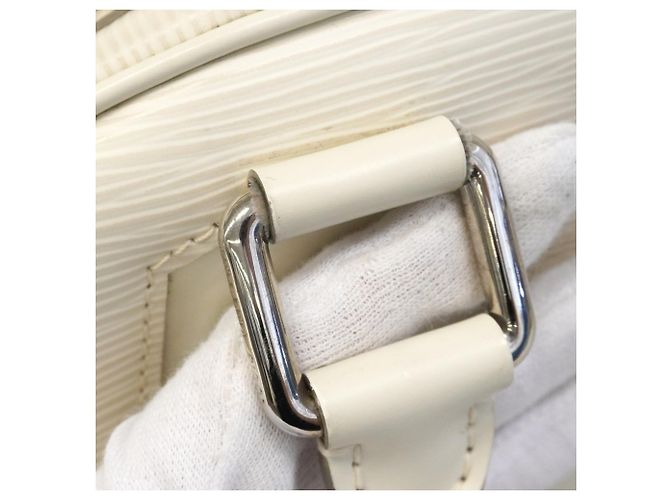 Borsa a mano Bowling Montaigne PM in Epi Louis Vuitton Bianco sporco - vista 11
